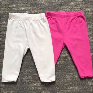 Baby Gap ivory pink leggings size 3-6 Months